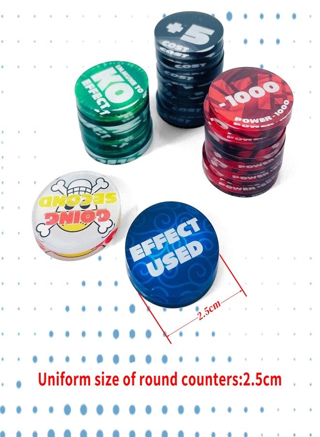 Extalas for One Piece Card Game Acrylic Damage Counter Set - 20pcs 20mm×20mm with Free Storage Pouch (Classics) - Image 2